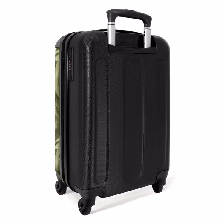 Bladeren - Modern - Groen NBS - Handbagage koffer - Volwassenen Unisex middel -achterkant