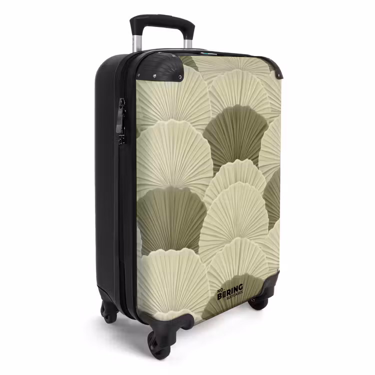 Bladeren - Structuur - Groen NBS - Handbagage koffer - Volwassenen Unisex middel -productfoto_3d