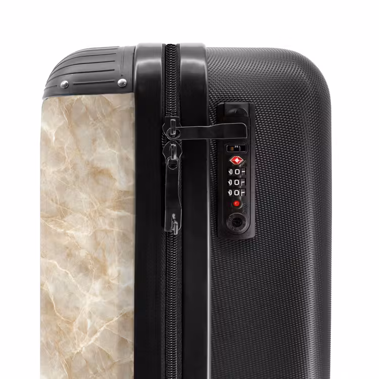Lichtbeige - Onyx - Subtiel NBS - Handbagage koffer - Volwassenen Unisex middel -slot
