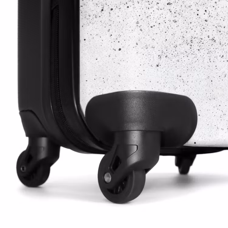 Lichtgrijs - Betonstructuur - Subtiel NBS - Handbagage koffer - Volwassenen Unisex middel -wiel