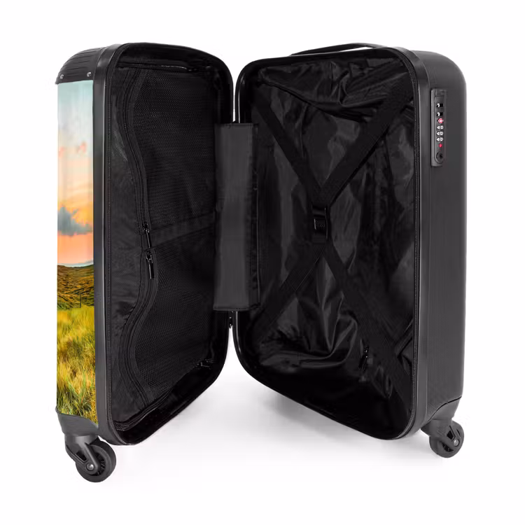 Vuurtoren bij zonsondergang NBS - Handbagage koffer - Unisex middel -binnenkant