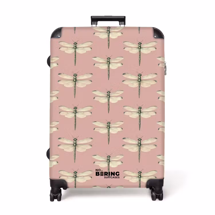 Lillibellen - Patroon - Roze NBS - Handbagage koffer - Volwassenen Unisex middel -productfoto_recht