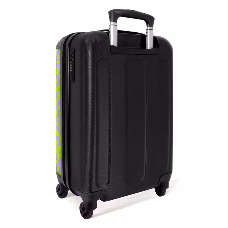 Limoenvlekken op lavendel achtergrond NBS - Handbagage koffer - Volwassenen Unisex middel -achterkant