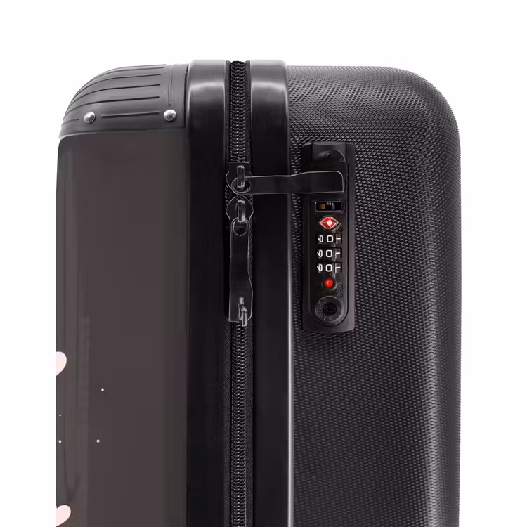 Kleine prinses op zwarte achtergrond NBS - Handbagage koffer - Unisex middel -slot
