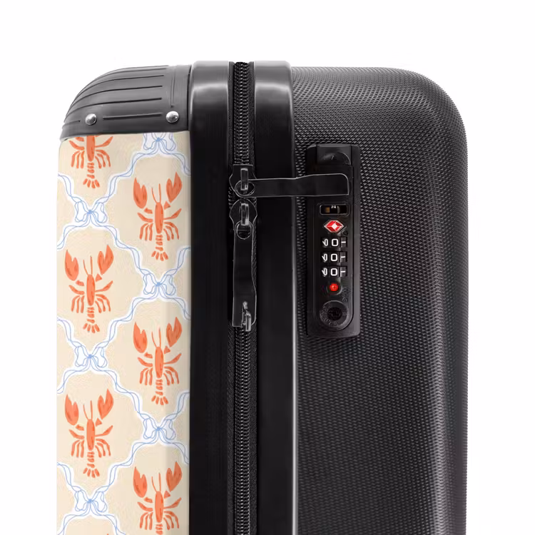 Kreeft illustratie oranje NBS - Handbagage koffer - Volwassenen Unisex middel -slot