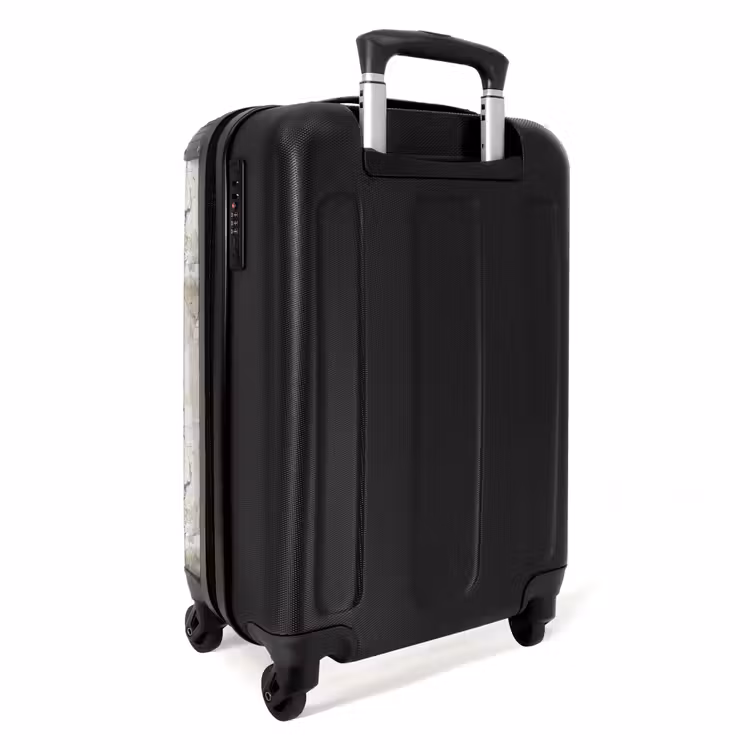 Marmer - Grijs - Aders NBS - Handbagage koffer - Volwassenen Unisex middel -achterkant