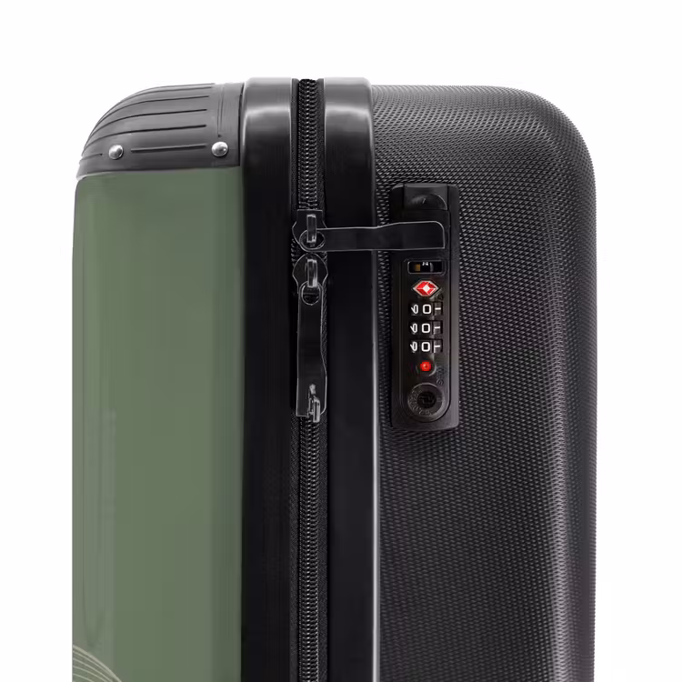 Minimal - Grijsgroen met golven NBS - Handbagage koffer - Unisex middel -slot