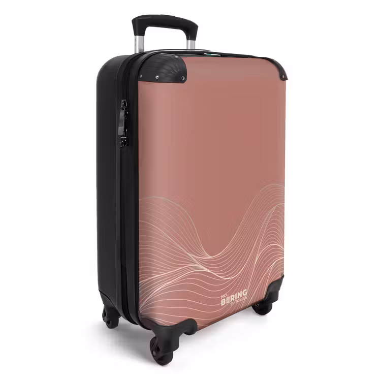 Minimal - Rozenhout met golven NBS - Handbagage koffer - Unisex middel -productfoto_3d