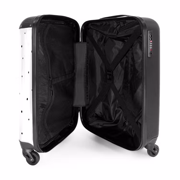 Minimalistisch stippenveld NBS - Handbagage koffer - Volwassenen Unisex middel -binnenkant