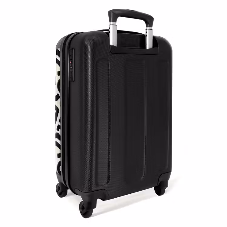 Modern - Abstract - Zwart NBS - Handbagage koffer - Volwassenen Unisex middel -achterkant