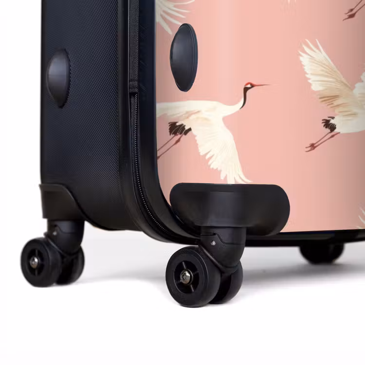 Modern - Kraanvogels - Roze NBS - Handbagage koffer - Volwassenen Unisex middel -achterkant