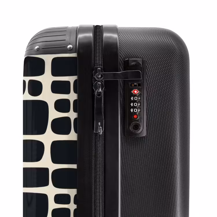 Modern - Organisch - Zwart NBS - Handbagage koffer - Volwassenen Unisex middel -slot