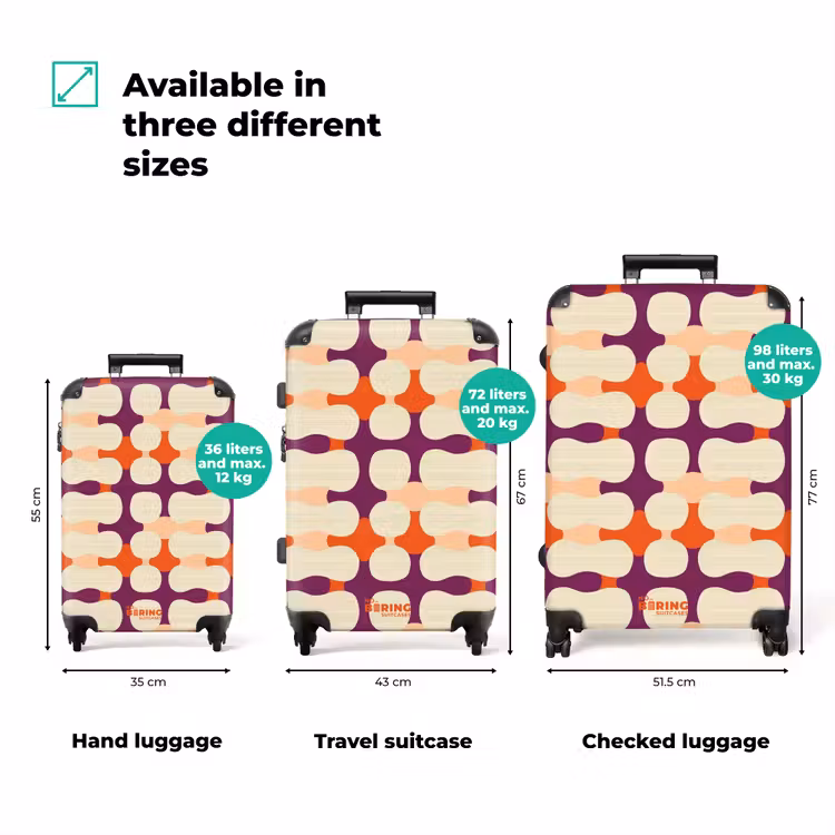 Modern - Patroon - Kleurrijk NBS - Handbagage koffer - Volwassenen Unisex middel zzzzzzVergelijking_3EN