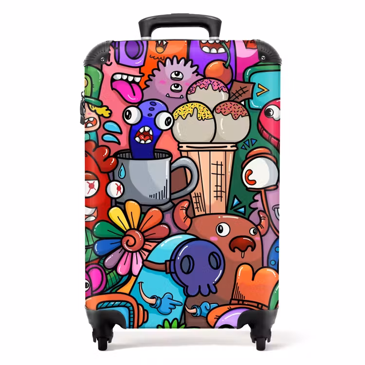 Monstervrienden Festijn NBS - Handbagage koffer - Unisex middel -productfoto_recht