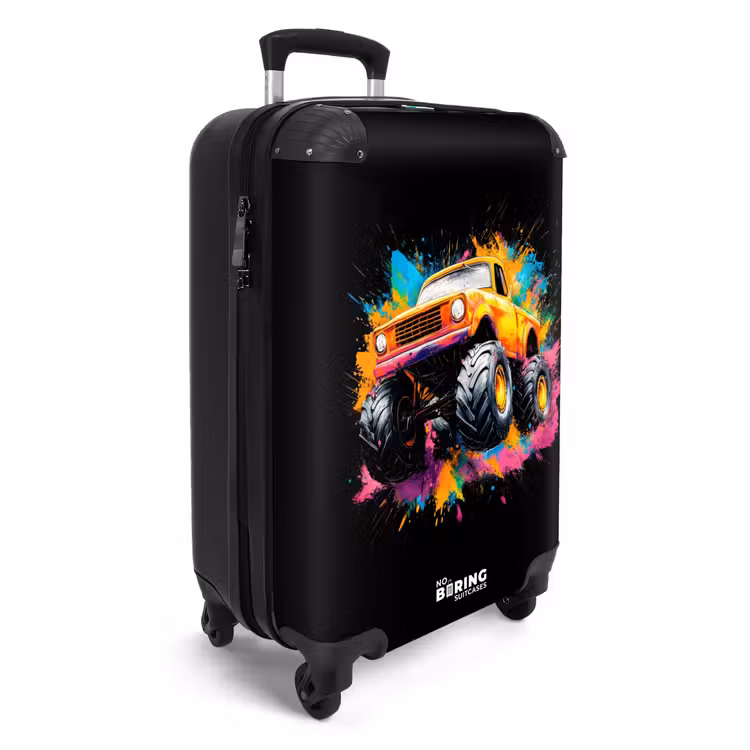 Monstertruck met kleurrijke graffiti NBS - Handbagage koffer - Unisex middel -productfoto_3d