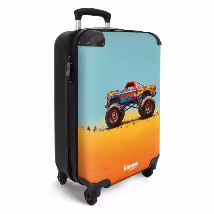 Monstertruck met Graffiti Print in het Zand NBS - Handbagage koffer - Unisex middel -productfoto_3d