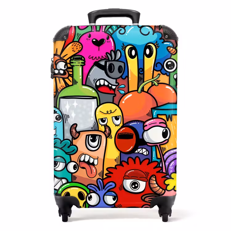 Monster met 1 Oog NBS - Handbagage koffer - Unisex middel -productfoto_recht