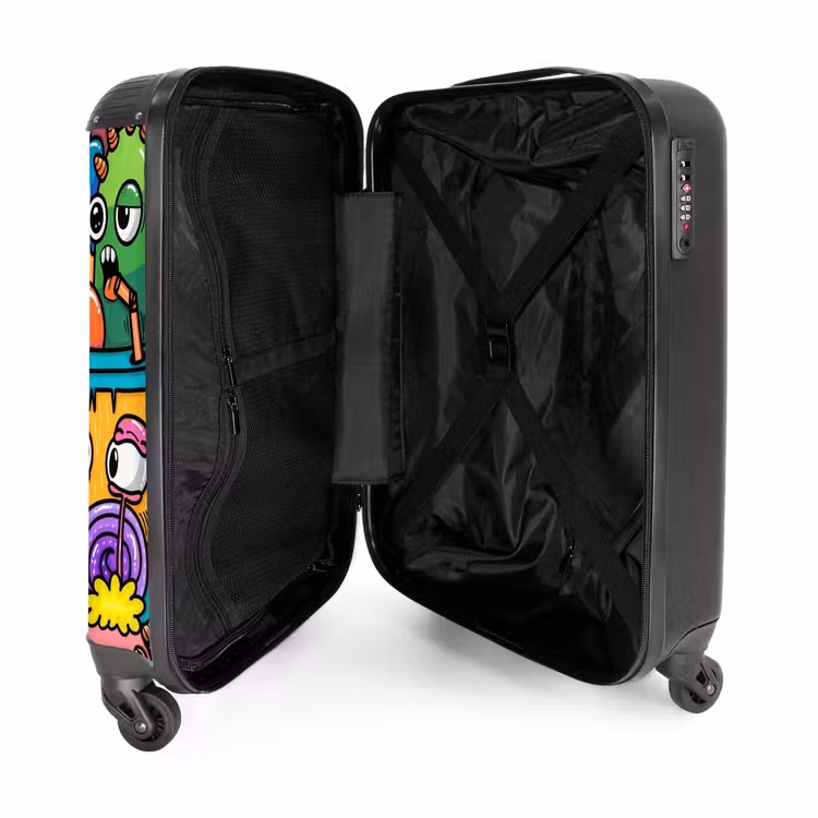Monster met 1 Oog NBS - Handbagage koffer - Unisex middel -binnenkant