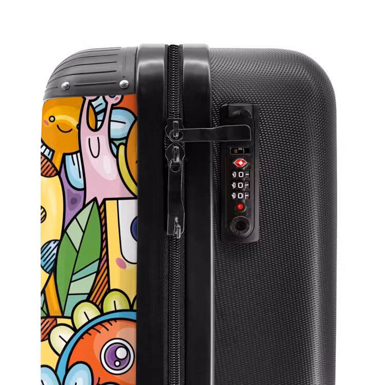 Monster met Stippen NBS - Handbagage koffer - Unisex middel -slot