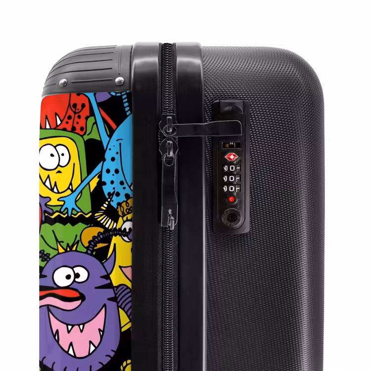Monsters met Felle Kleuren NBS - Handbagage koffer - Unisex middel -slot