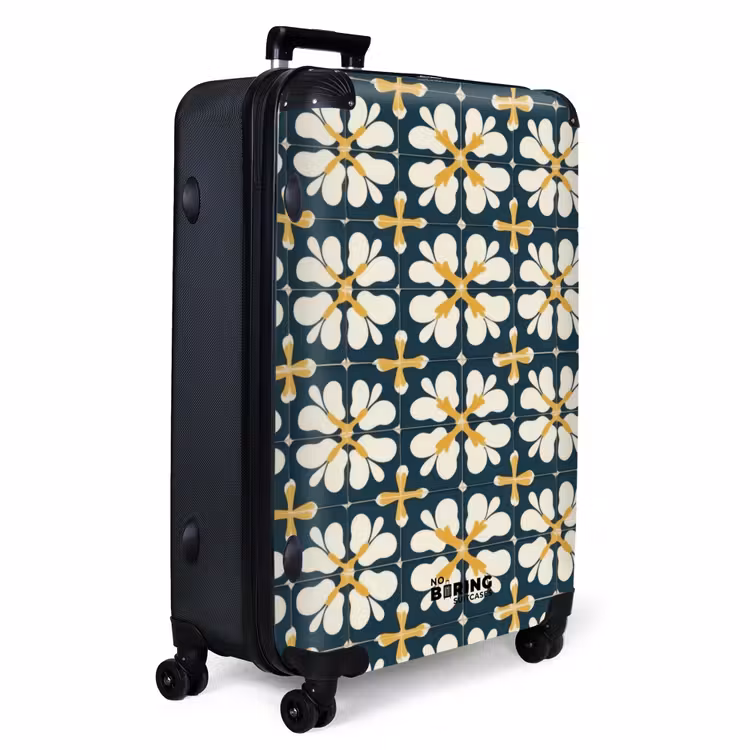Motief - Tegel - Okergeel NBS - Handbagage koffer - Volwassenen Unisex middel -productfoto_3d