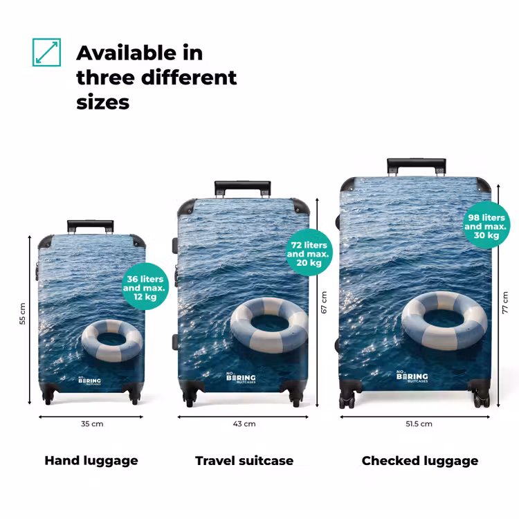 Oceaan - Zwemband - Horizon NBS - Handbagage koffer - Volwassenen Unisex middel zzzzzzVergelijking_3EN