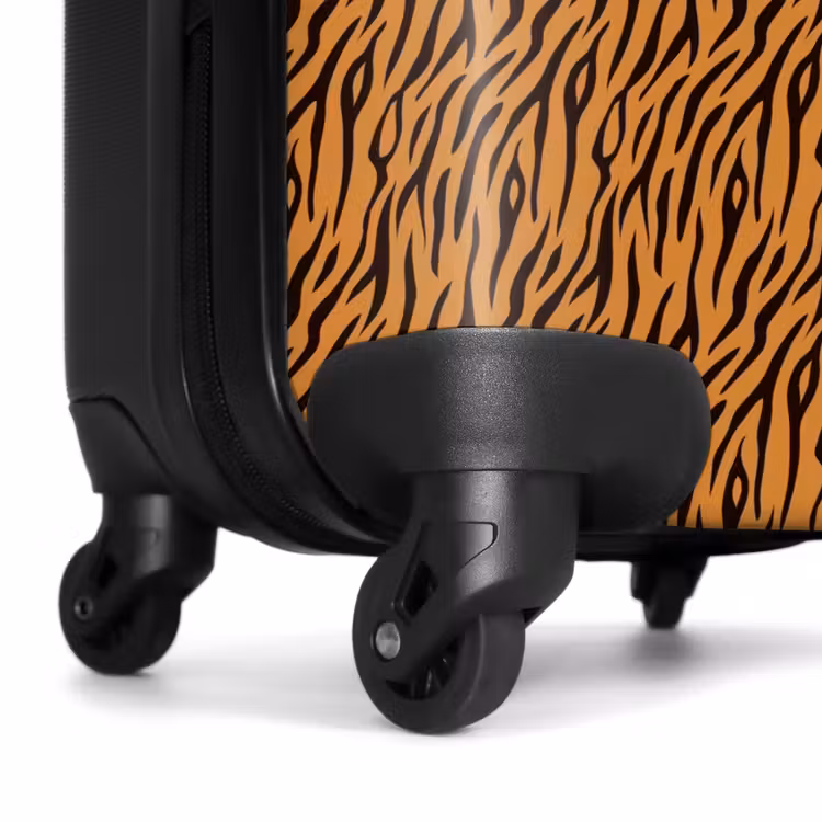 Oranje tijgerstrepen met vloeiend motief NBS - Handbagage koffer - Volwassenen Unisex middel -wiel