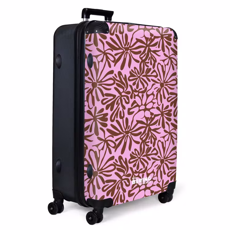 Organisch - Patroon - Roze NBS - Handbagage koffer - Volwassenen Unisex middel -productfoto_3d