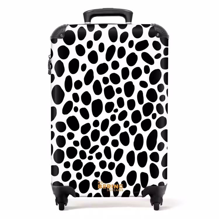 Organisch verspreide ovalen over een witte plattegrond NBS - Handbagage koffer - Volwassenen Unisex middel -productfoto_recht