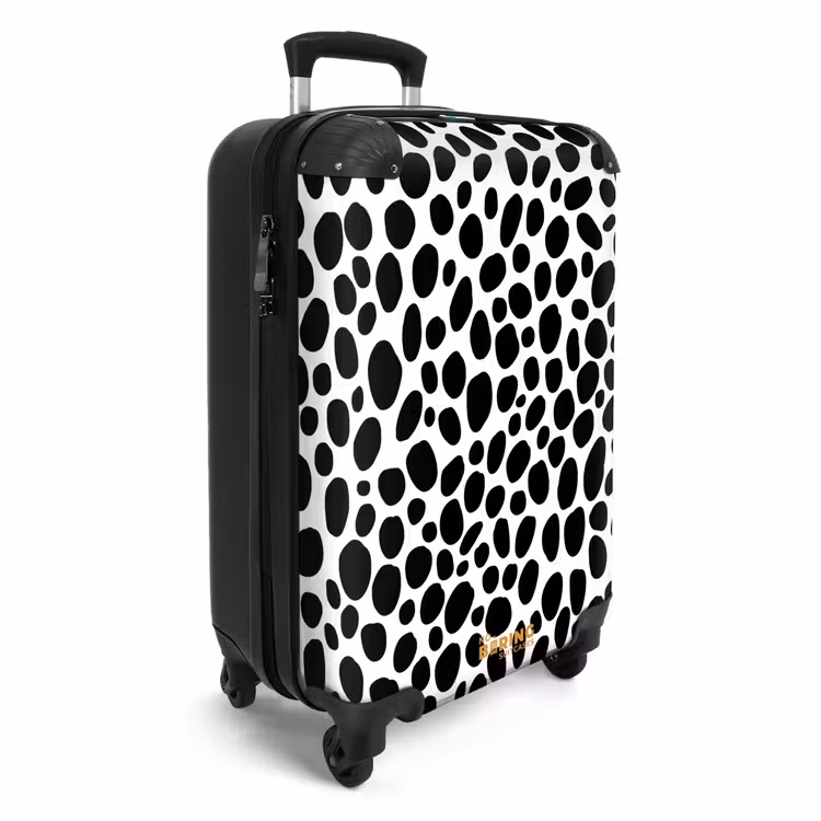 Organisch verspreide ovalen over een witte plattegrond NBS - Handbagage koffer - Volwassenen Unisex middel -productfoto_3d