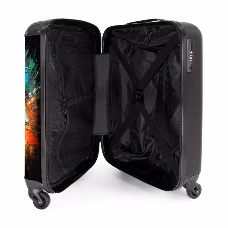 Verfklodder Voetbal NBS - Handbagage koffer - Unisex middel -binnenkant