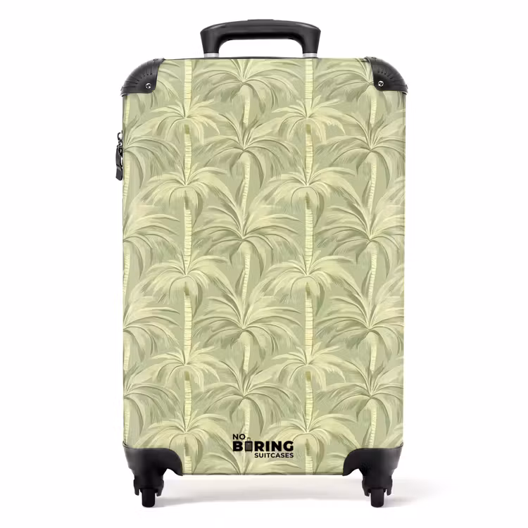 Palmwoud - Tropisch - Groen NBS - Handbagage koffer - Volwassenen Unisex middel -productfoto_recht