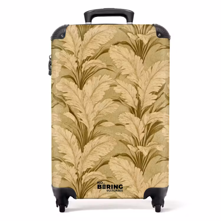 Palmbladeren - Klassiek - Groen NBS - Handbagage koffer - Volwassenen Unisex middel -productfoto_recht