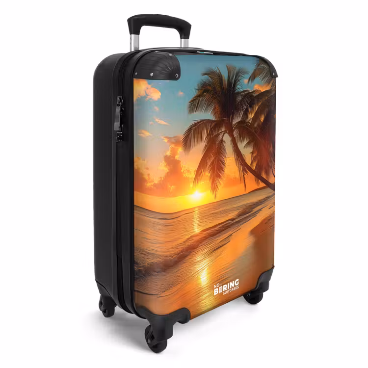 Palmbomen op een strand NBS - Handbagage koffer - Volwassenen Unisex middel -productfoto_3d