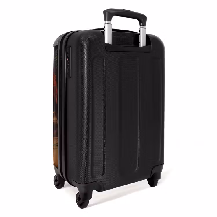 Palmbomen op een strand NBS - Handbagage koffer - Volwassenen Unisex middel -achterkant