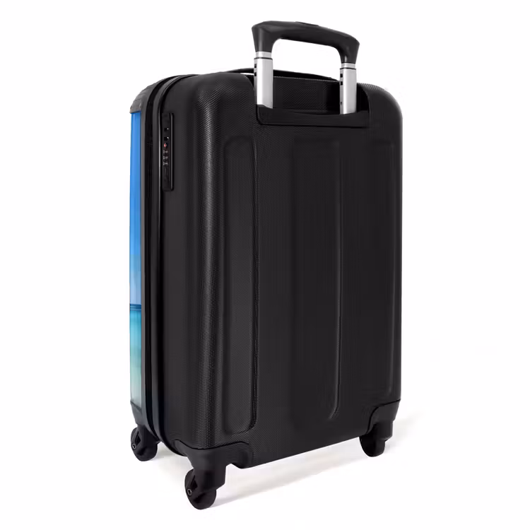 Palmbomen op strand NBS - Handbagage koffer - Unisex middel -achterkant