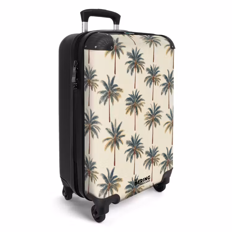 Palmbomen - Tropisch - Groen NBS - Handbagage koffer - Volwassenen Unisex middel -productfoto_3d