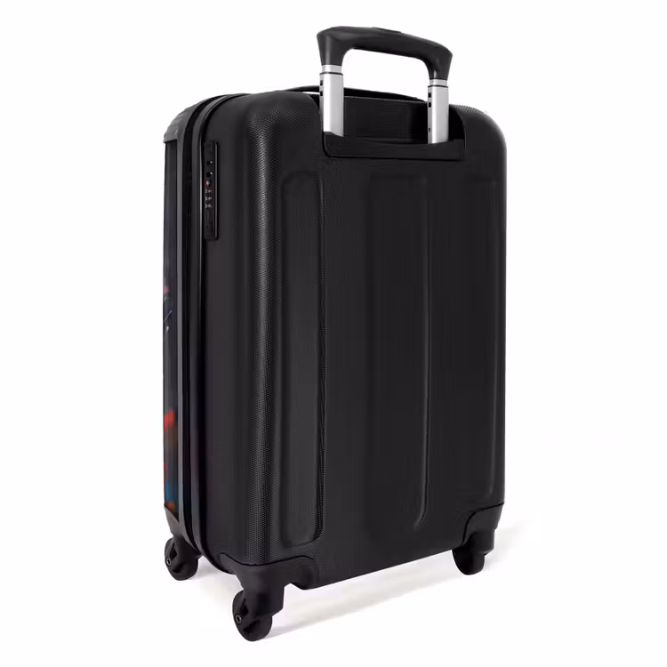 Panda met Oranje Jas en Verfspetters NBS - Handbagage koffer - Unisex middel -achterkant