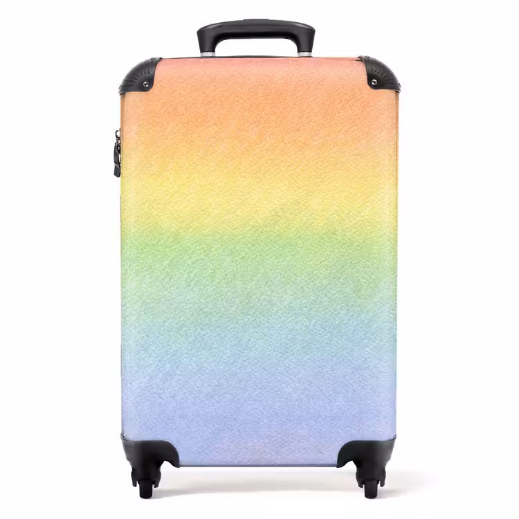 Pastel regenboog NBS - Handbagage koffer - Unisex middel -productfoto_recht