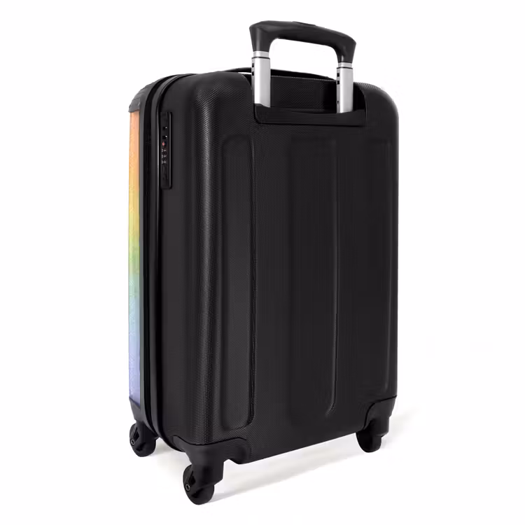 Pastel regenboog NBS - Handbagage koffer - Unisex middel -achterkant