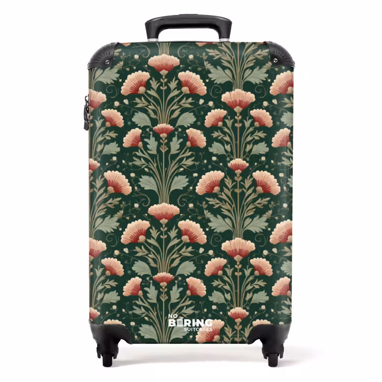 Patroon - Botanisch - Kleurrijk NBS - Handbagage koffer - Volwassenen Unisex middel -productfoto_recht
