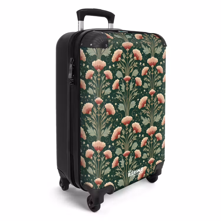 Patroon - Botanisch - Kleurrijk NBS - Handbagage koffer - Volwassenen Unisex middel -productfoto_3d