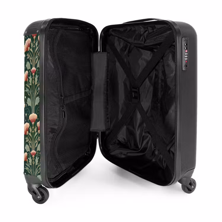 Patroon - Botanisch - Kleurrijk NBS - Handbagage koffer - Volwassenen Unisex middel -binnenkant