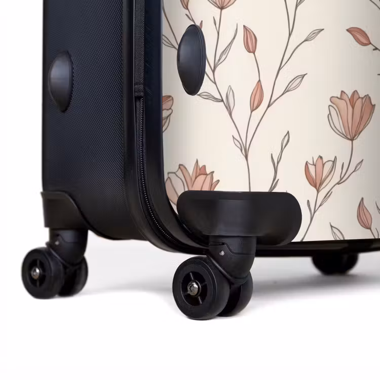 Patroon - Klassiek - Roze NBS - Handbagage koffer - Volwassenen Unisex middel -achterkant
