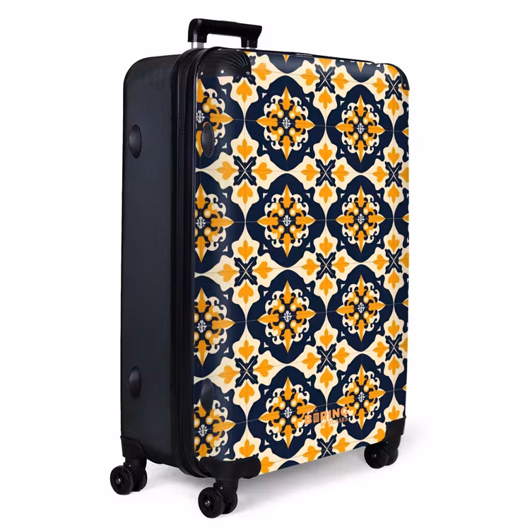 Patroon - Siertegel - Kleurrijk NBS - Handbagage koffer - Volwassenen Unisex middel -productfoto_3d