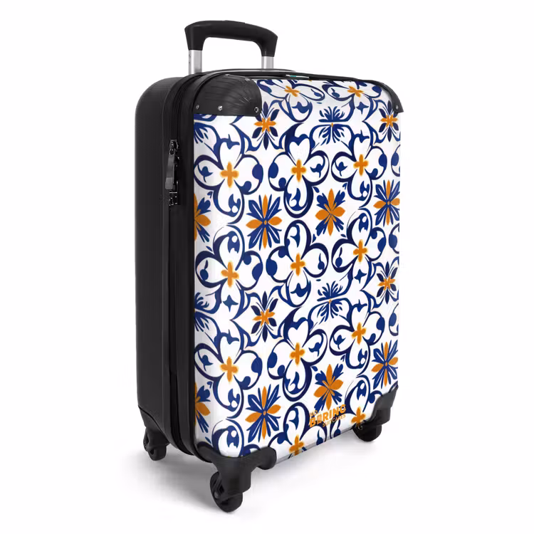 Patroon - Modern - Kleurrijk NBS - Handbagage koffer - Volwassenen Unisex middel -productfoto_3d