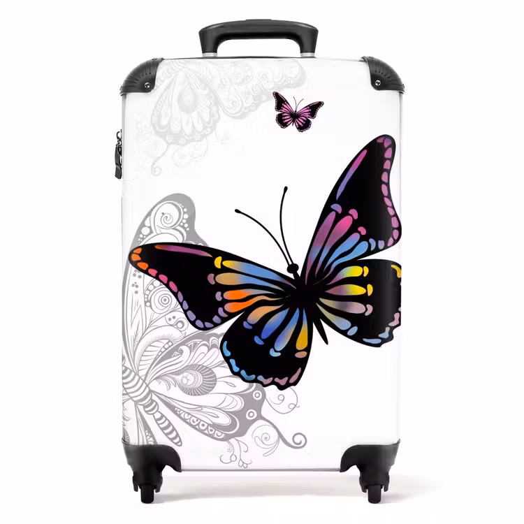 Petal papillon NBS - Handbagage koffer - Unisex middel -productfoto_recht