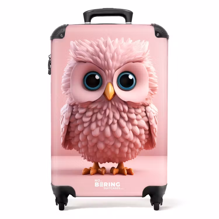 Roze ritselaar NBS - Handbagage koffer - Unisex middel -productfoto_recht