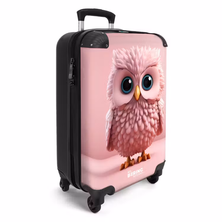 Roze ritselaar NBS - Handbagage koffer - Unisex middel -productfoto_3d