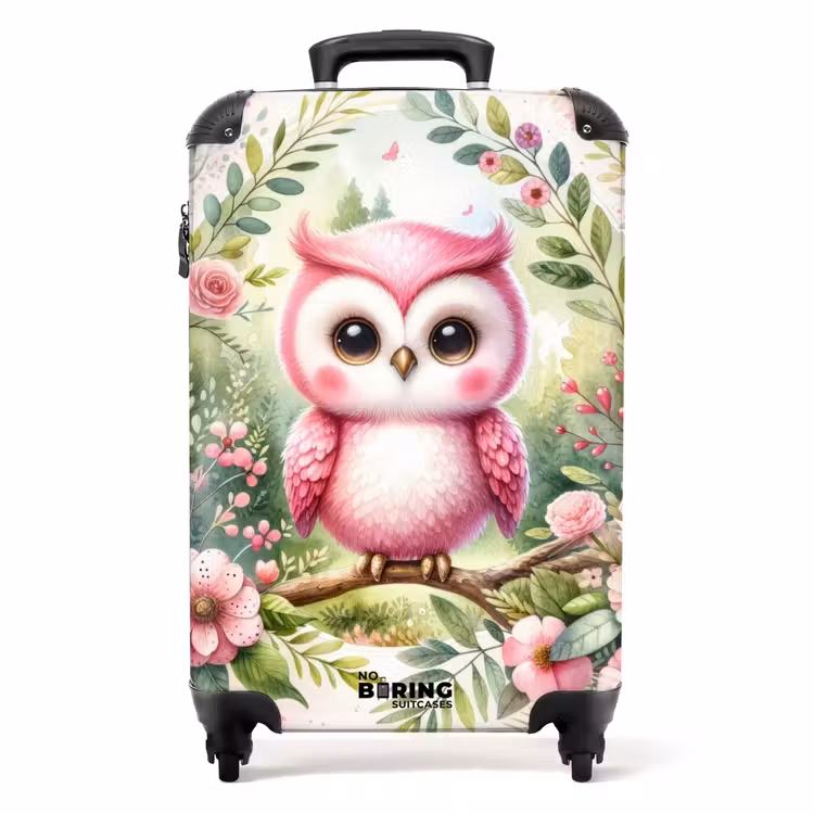 Roze Rafaël NBS - Handbagage koffer - Unisex middel -productfoto_recht